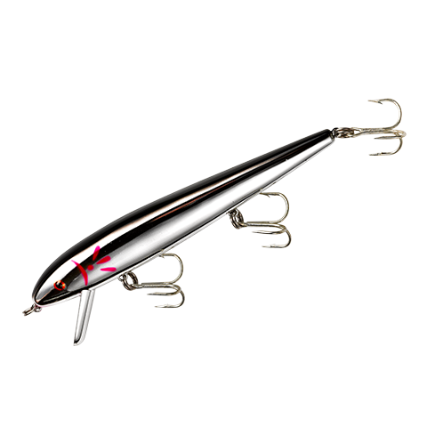 claret red color fishing lure Cotton Cordell Red-Fin Chrome Blue / 7" Built with a jointed construction and engineered with a high Cotton Cordell C08 Red Fin