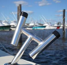 Double Stainless Fishing Rod Holder On Stock Photo 519033601