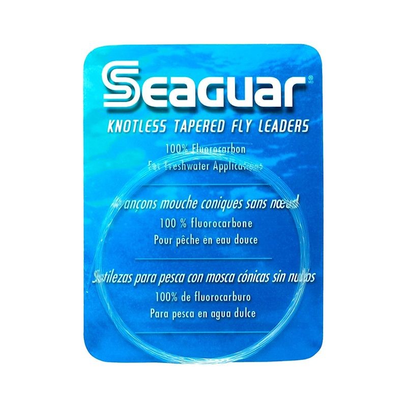 Seaguar Fluorocarbon 9' Knotless Tapered Fly Leaders – White Water  Outfitters