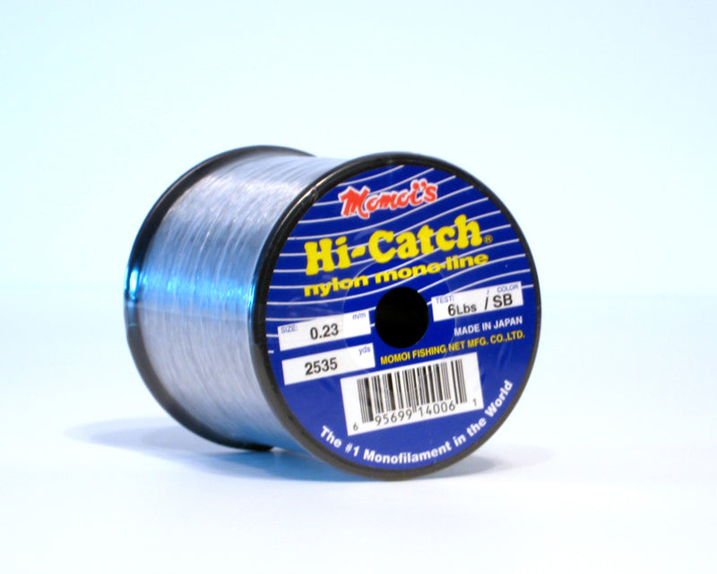 80lb mono fishing line Momoi Hi-Catch Nylon Monofilament Line 2 lb Spools – White Water Outfitters