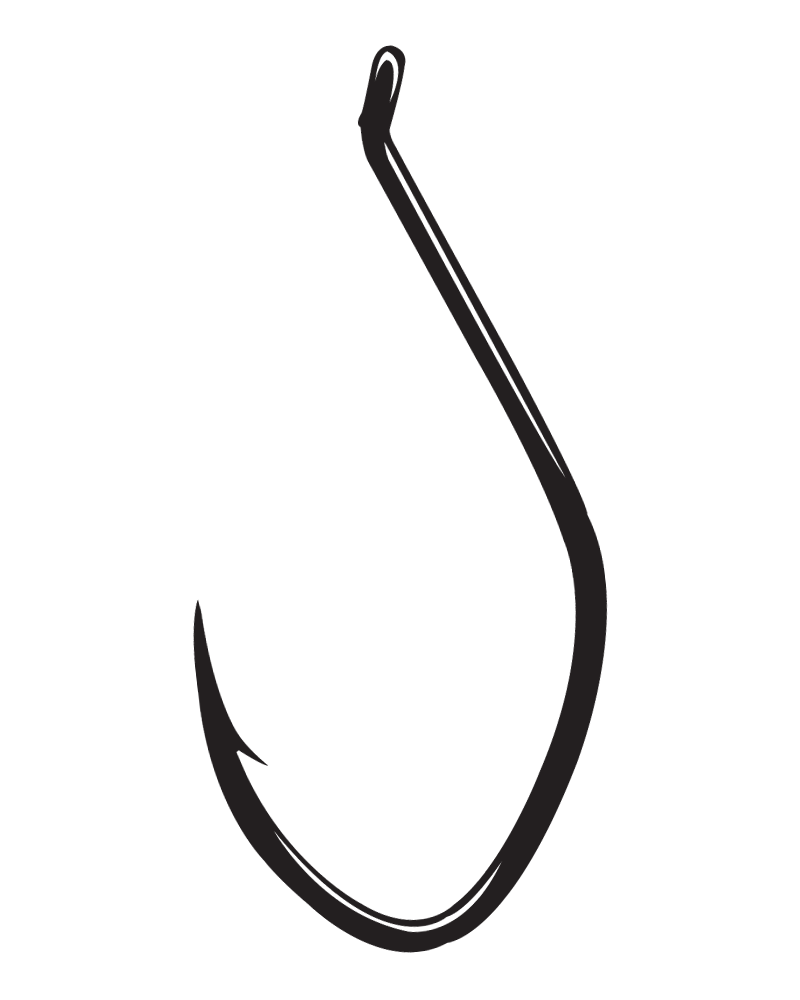 fishing hook clipart black and white