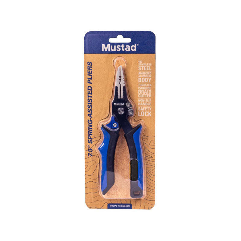 Mustad 7.5" Spring-Assisted Pliers