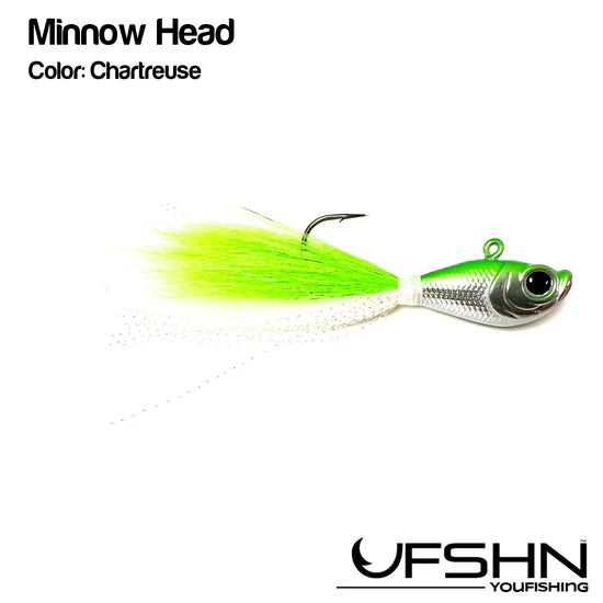 UFSHN Fish Head Minnow Bucktail Jigs