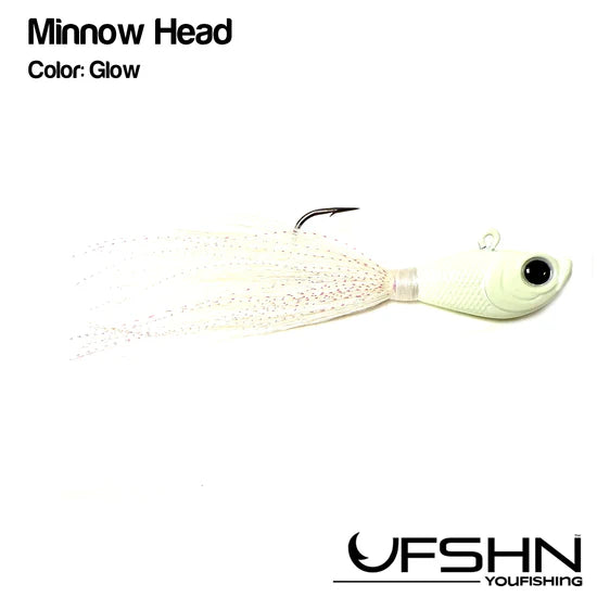 UFSHN Fish Head Minnow Bucktail Jigs
