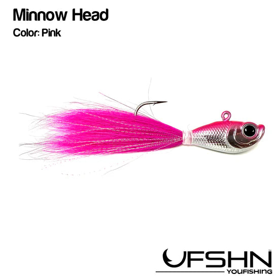 UFSHN Fish Head Minnow Bucktail Jigs – White Water Outfitters