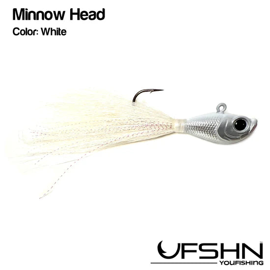 UFSHN Fish Head Minnow Bucktail Jigs