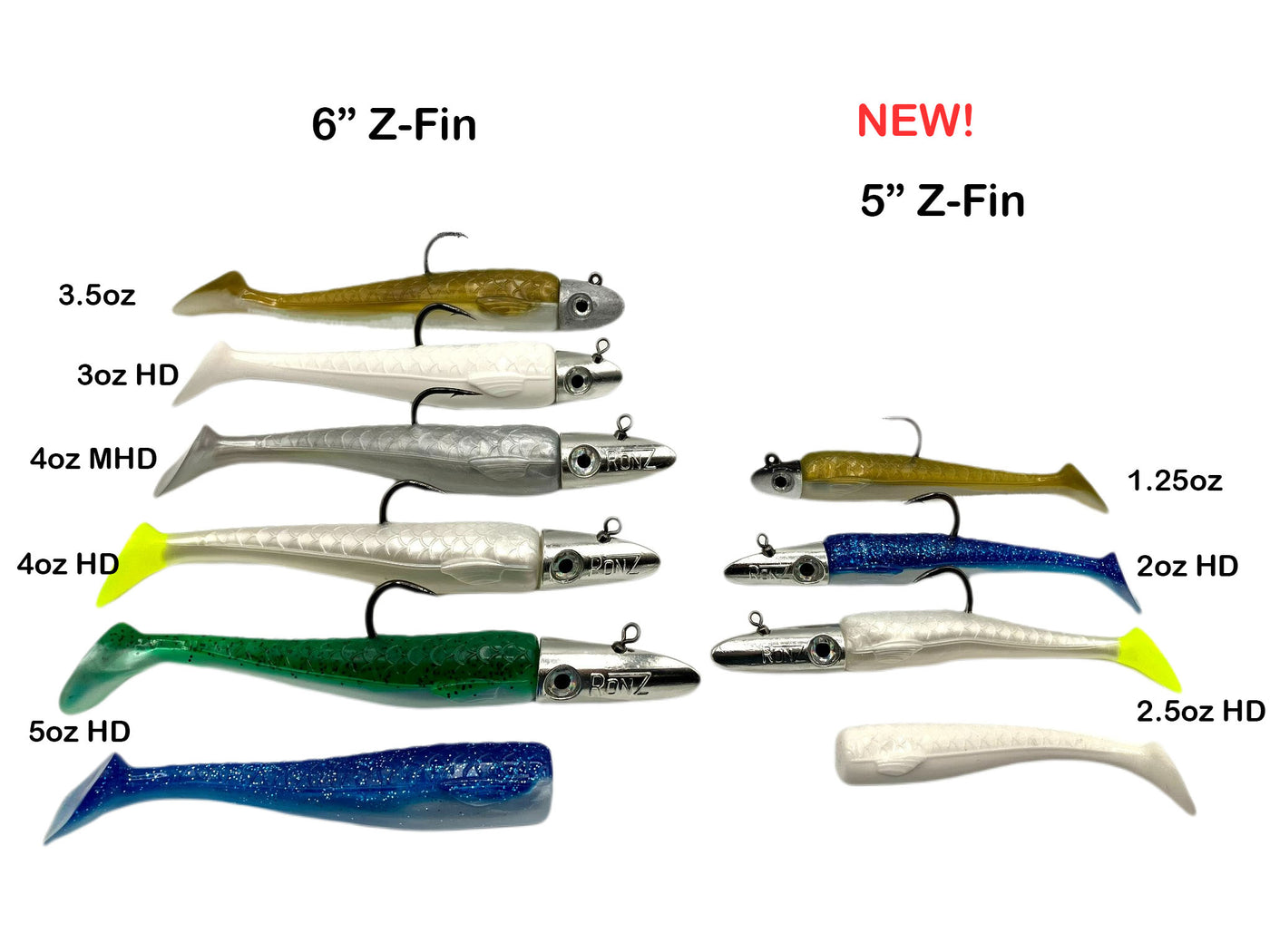 Ronz Replacement Tails 8inch - Tyalure Tackle