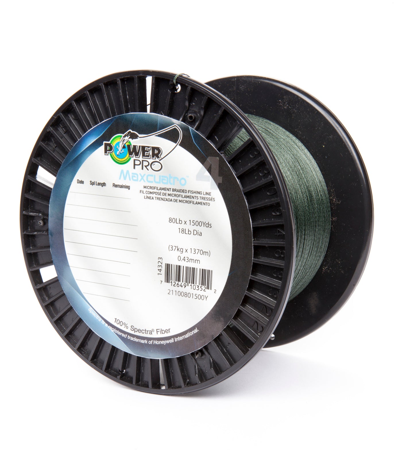 Power Pro Maxcuatro Braided Fishing Line 100lb 500yds Hi-Vis Yellow