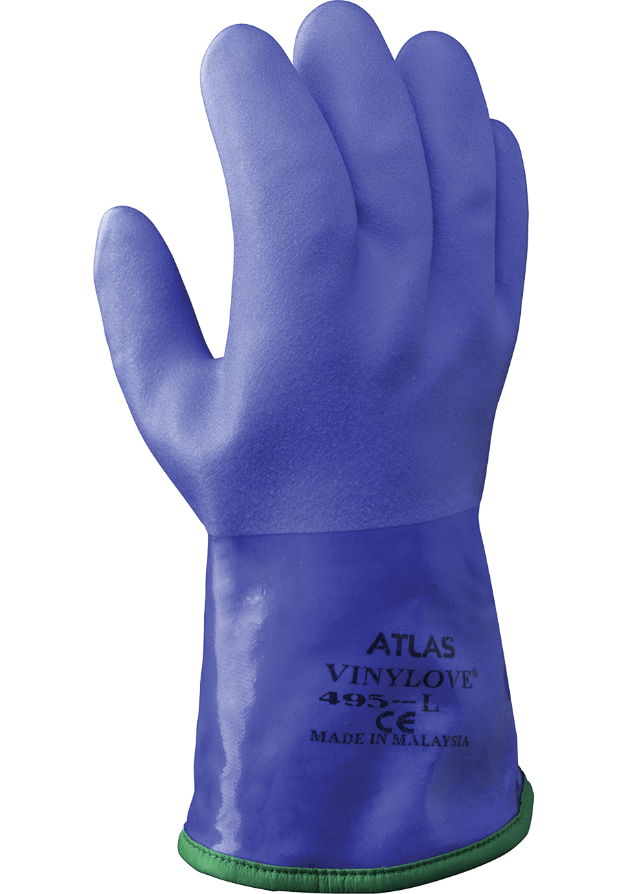 atlas handschuhe Showa Atlas 495 PVC Blue Insulated Gloves