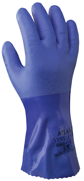 Showa Atlas 660L PVC Blue Gloves - Large