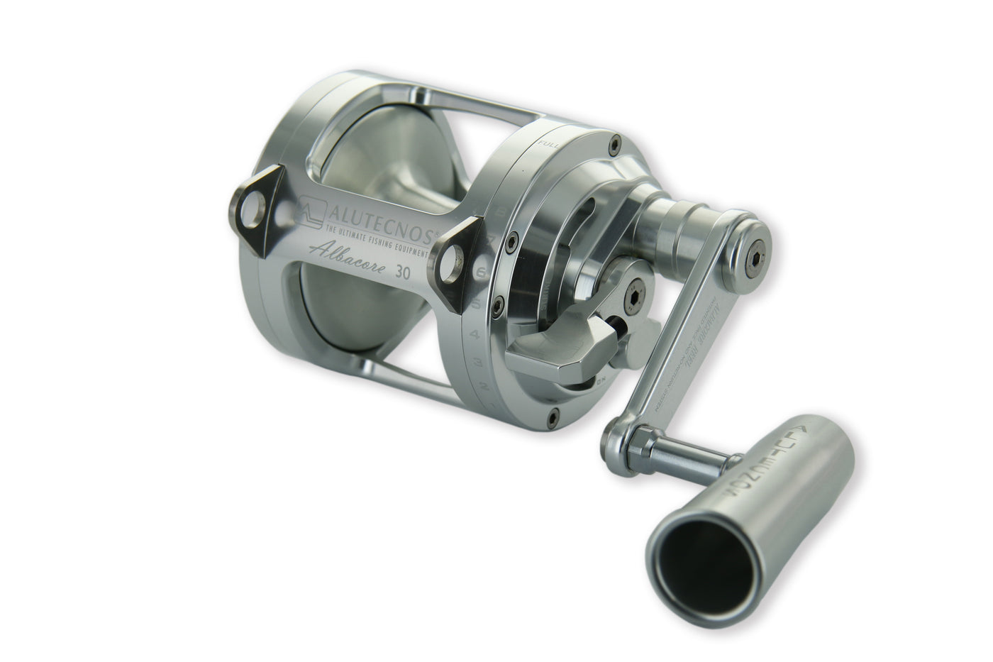 alutecnos fishing reels for sale Albacore Gorilla One Speed Lever Drag return system Drive Lever with patented CAM mechanism Entirely CNC machined from bars Laser Printed Graphics Multi Drag Disc Model Mono Cap Alutecnos Albacore 1-S Single Speed