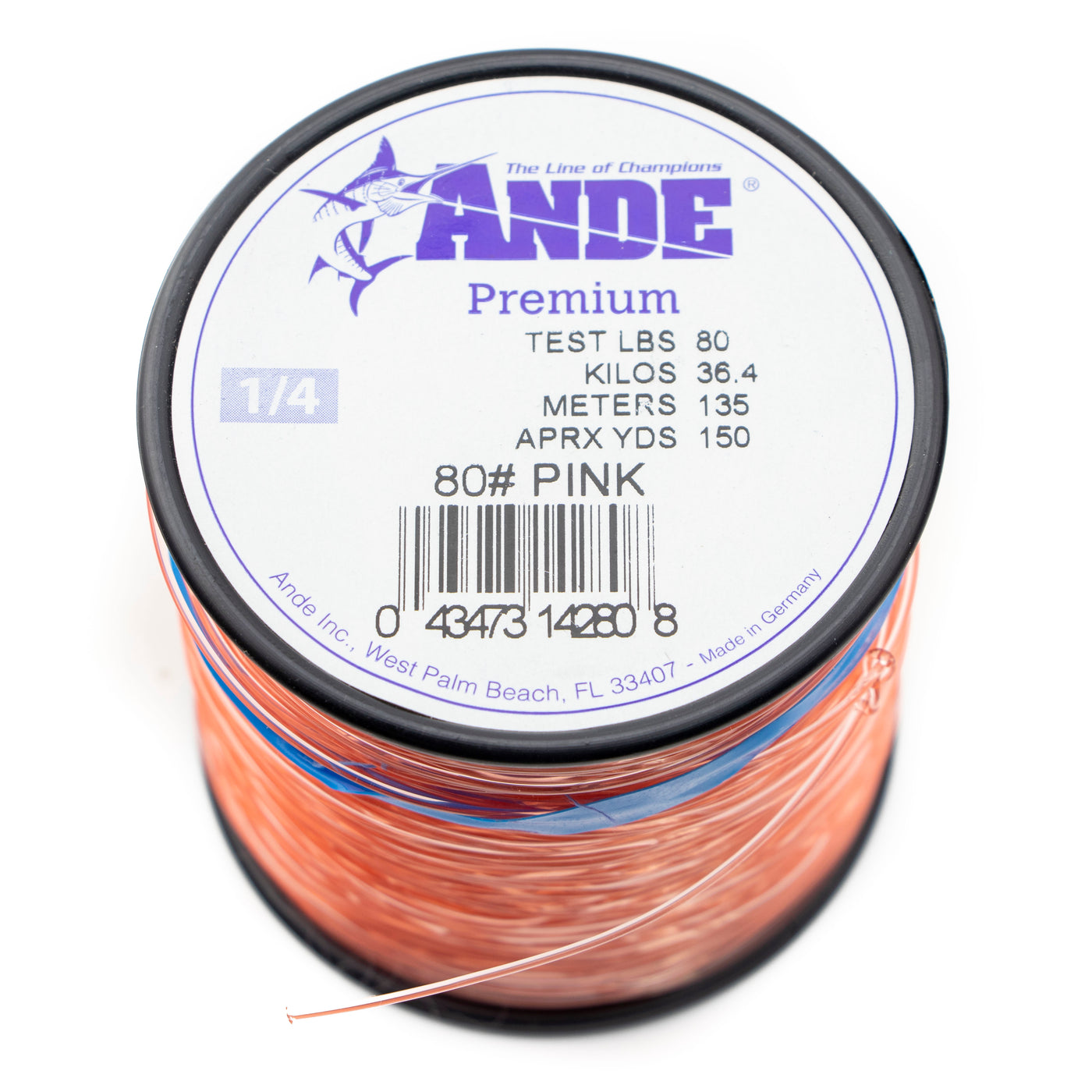 Ande Premium Monofilament Line 1/4 lb. Spool - 25-Lb. - Clear