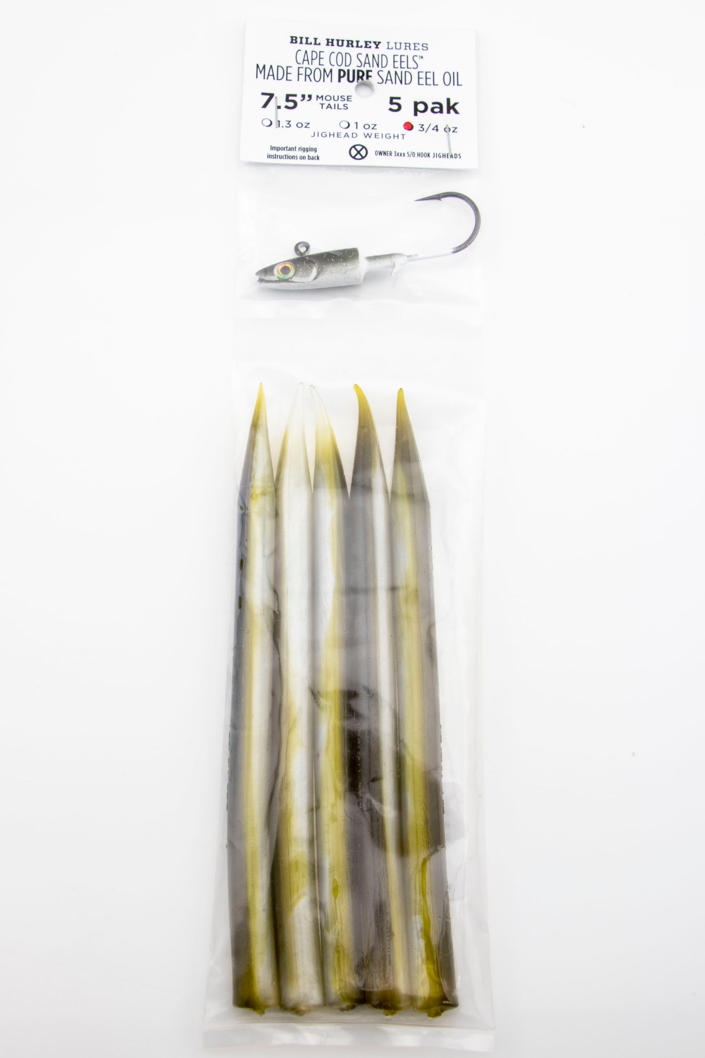 bill hurley fishing lures Bill Hurley Cape Cod Sand Eel 7.5" Mouse Tails – White Water Outfitters