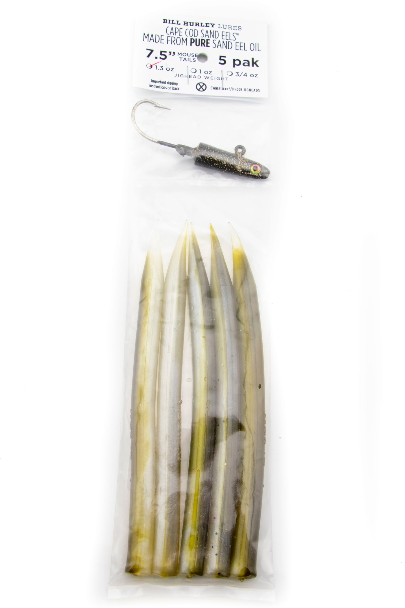 cape cod fishing lures Bill Hurley Cape Cod Sand Eel 7.5" Mouse Tails – White Water Outfitters