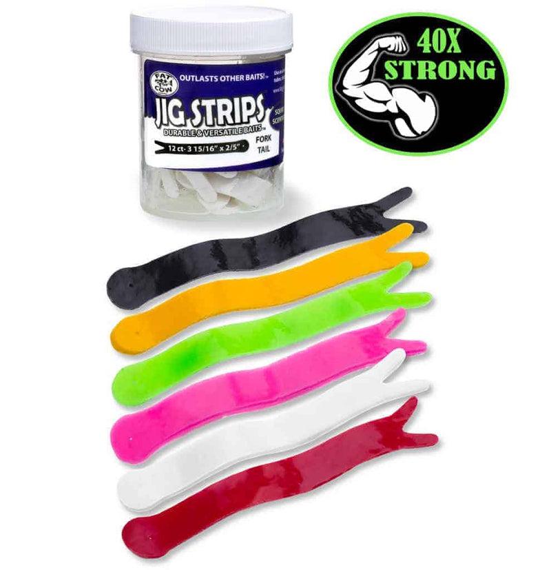 Fat Cow Fork Tail 3-15/16" Jig Strips