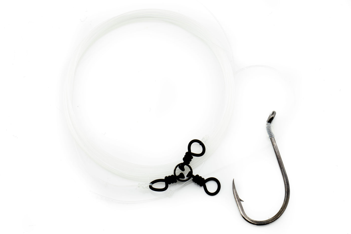 White Water Pro Fluorocarbon Striped Bass Live Bait Rigs – White