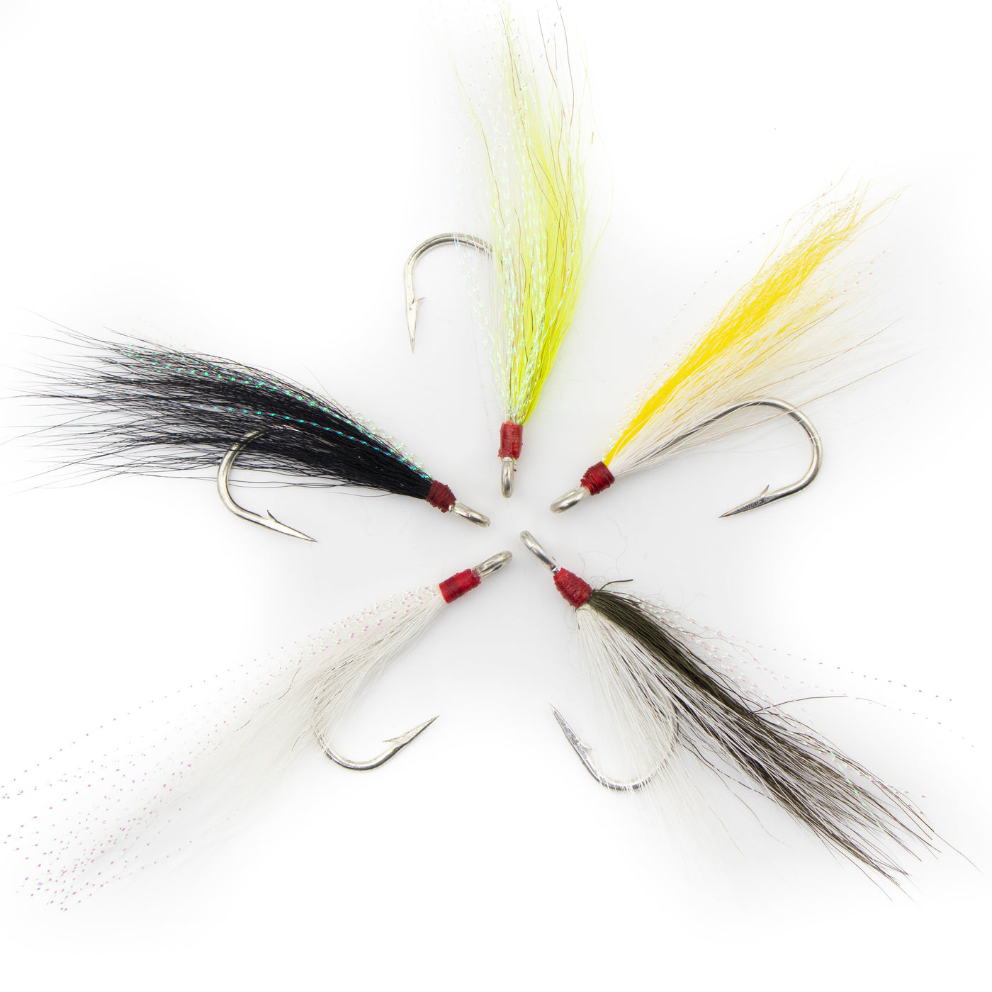 bucktail fishing hooks Run Off Lures Bucktail Teaser Hooks