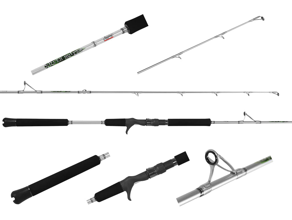 Jigging World Silver Bullet Jigging Conventional Rods – White
