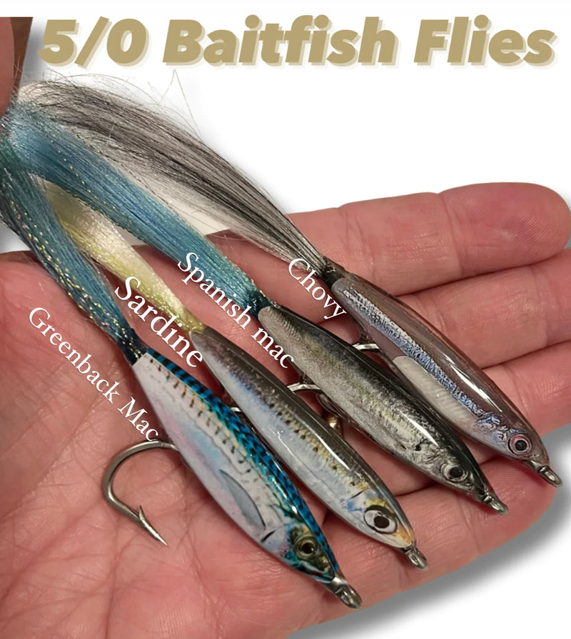 Ling Cod Realistic Baitfish Flies/Teasers